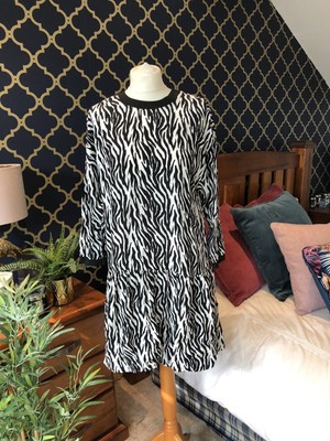 animal print floaty dress