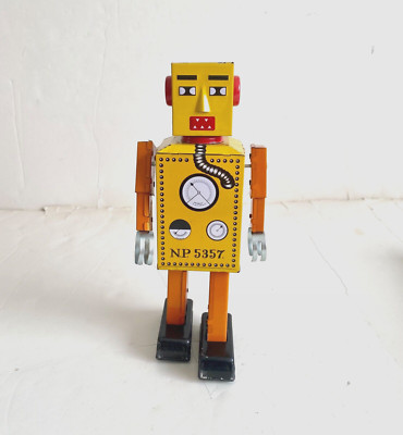 Vintage 2009 Tin Metal Robot Wind Up Toy Decor Schylling Lilliput Retro NIB NOS