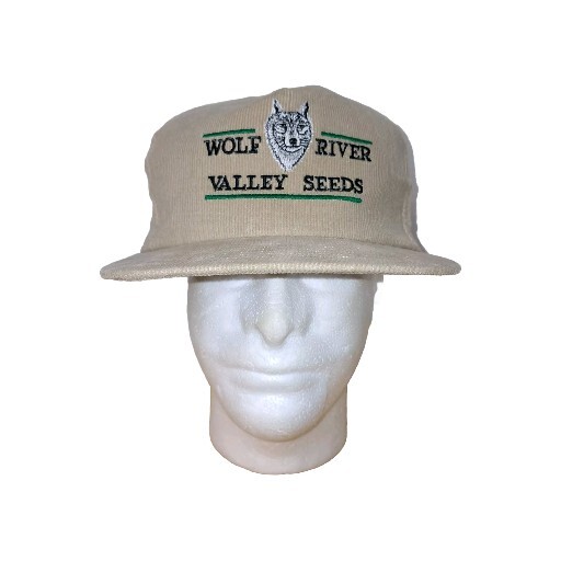 Wolf River Valley Seeds Hat Cap Strapback Beige Green Otto Farming Wisconsin