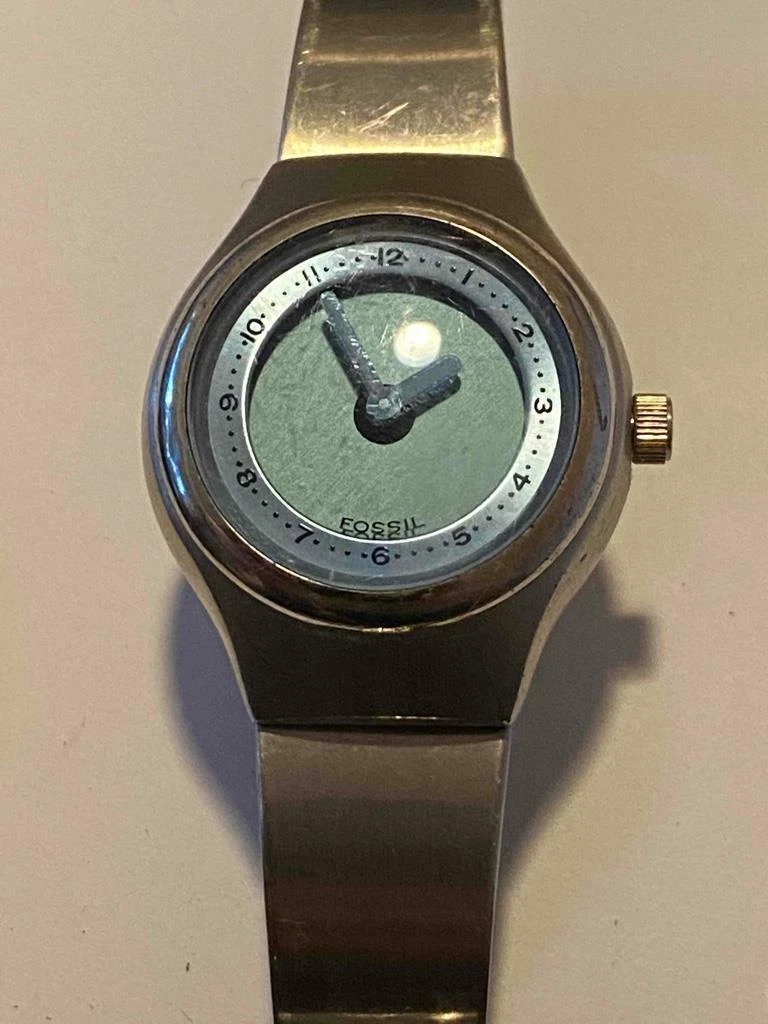 VTG WOMEN S FOSSIL BIG TIC WRISTWATCH WATER RESISTANT BLUE FACE