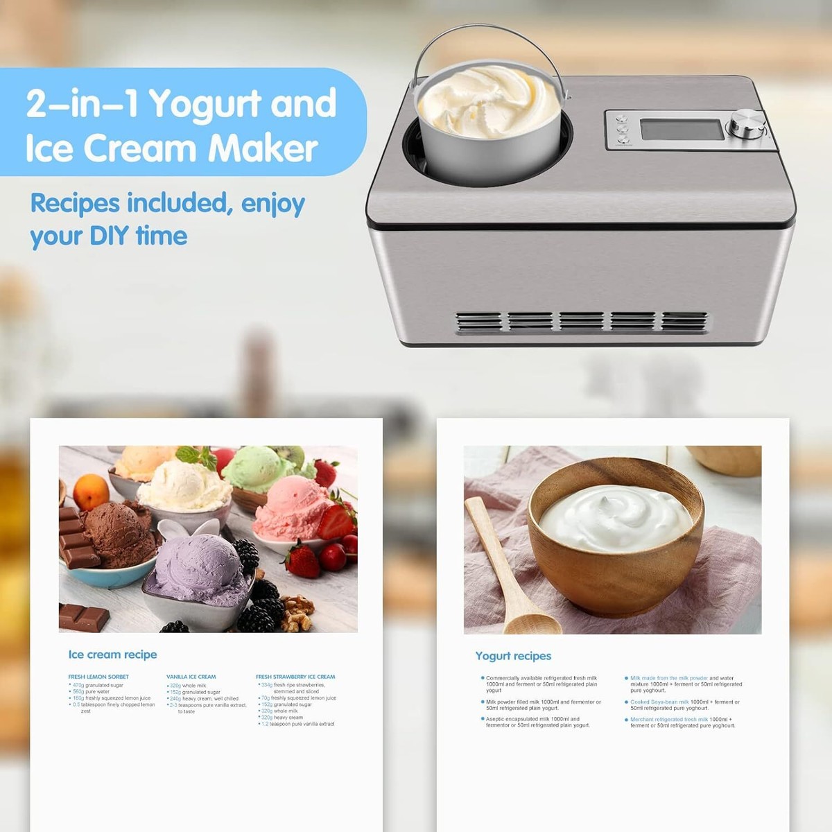 refrigerated ice cream maker