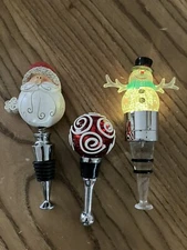 3 Christmas Bottle Stoppers