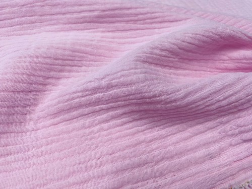 Doppelgaze Baumwolle Musselin Stoff weich Sommer Baby Tuch 140 cm breit - Baby rosa - Bild 5 von 7