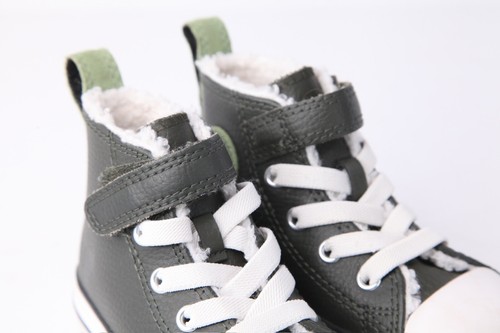Converse Infant High Lifestyle Shoes Size 7 Green Leather |A01473C| - Picture 5 of 10