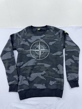 Stone Island Sweatshirt Camo Compass Badge Crew Neck M Grey