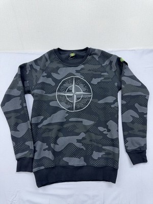 Stone Island Sweatshirt Camo Compass Badge Crew Neck M Grey