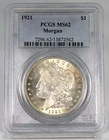 1921 Morgan Silver Dollar - PCGS Graded MS62 !!