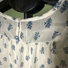 Wonder Nation Girls L (10-12) Plus White Blue Floral Tiered Ruffle Knee Dress — photo 3