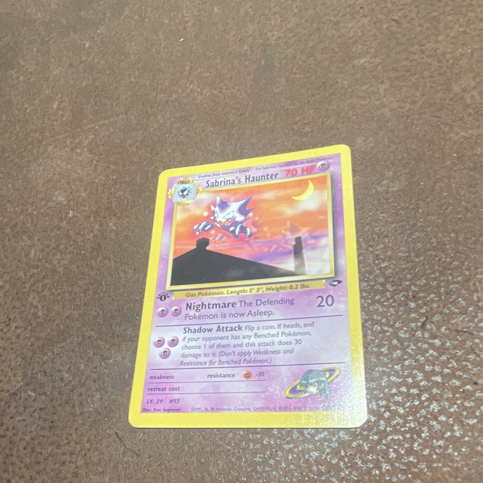 Pokémon Sabrina's Haunter 55/132 1st Edition Gym Challenge Vintage NM