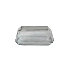 4 Oz. Clear Embossed Glass Butter Dish (Set of 1)