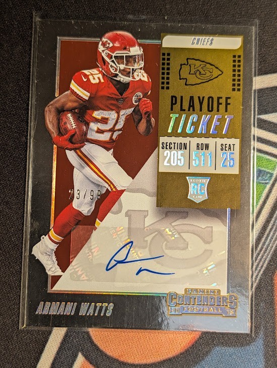 Armani Watts Panini Contenders #178 Autograph-Playoff