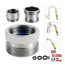 Faucet Adapter with Aerator, Chrome Brass Sink Faucet to Garden Hose