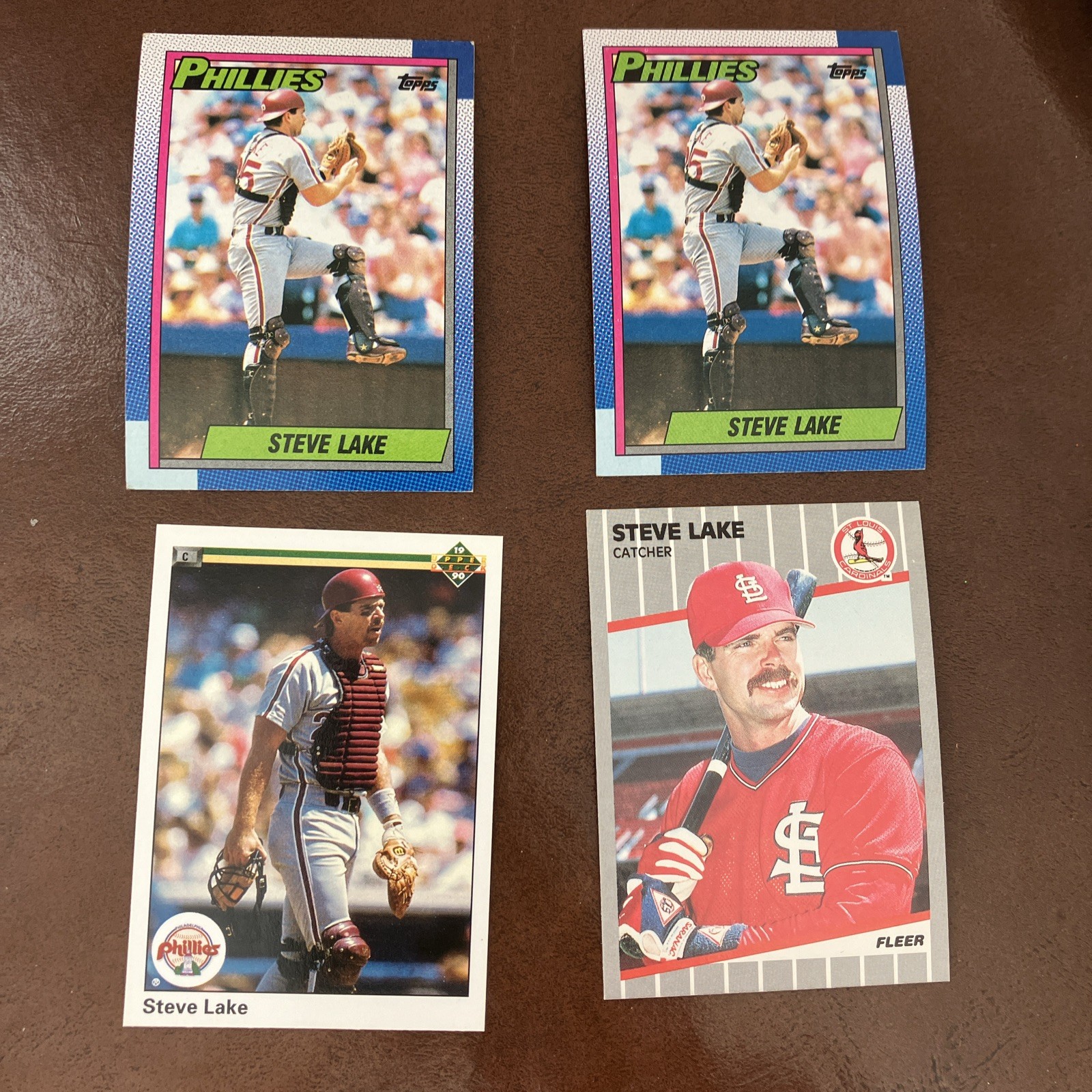 Steve Lake Baseball Card Lot Philadelphia Phillies