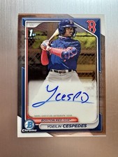 Yoeilin Cespedes 2024 Bowman Chrome Prospect 1st Auto #CPA-YCE Red Sox Rc