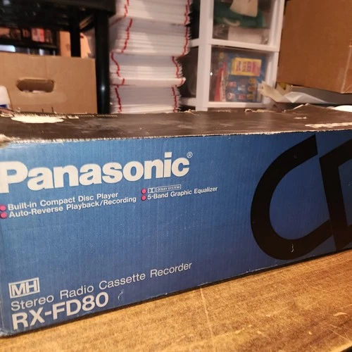 NEW in Box Vintage 1987 Panasonic RX-FD80 CD/Tape/ Radio Portable BoomBox
