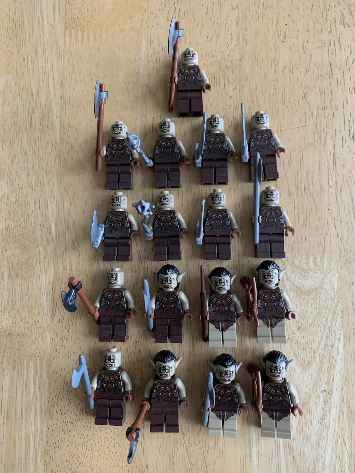 Lego The Lord Of The Rings 17 X Mordor / Hunter Orcs Army Minifigures CRACKS