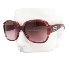 Versace MOD 4238-B 927/14 Sunglasses Crystal Red Pink Havana w/ Crystals Logo