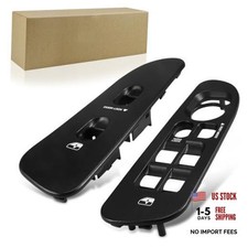 Driver and Passenger Black Door Window Switch Panel Passenger  Driver Black
