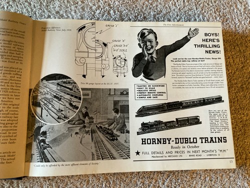 Affiche Magasin Hornby Dublo – Originale Vintage – 48x18 Cm – Train électrique