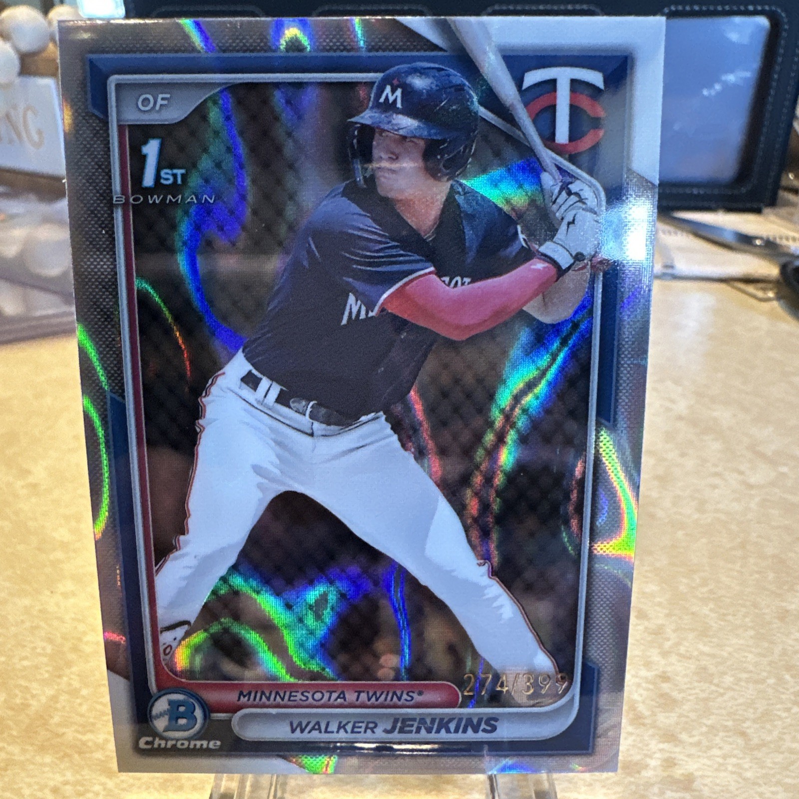 2024 Bowman Chrome Prospects Lava Refractor #BCP-43 Walker Jenkins /399 | Twins