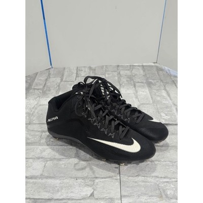 Nike Black  Alpha Pro 2 II Mid 3/4 D Football Cleats 719932-010 Men's Size 13