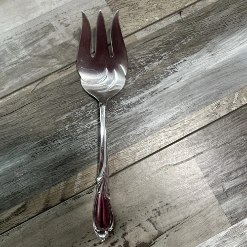 Rhapsody by International Sterling Silver Salad Serving Fork 3-Tine 9"