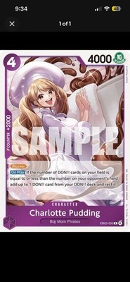 One Piece CCG Charlotte Pudding Heroine's Edition Rare Foil Card EB03-035 NM