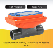 PVC Digital Flow Meter Inline LCD Display Sen...