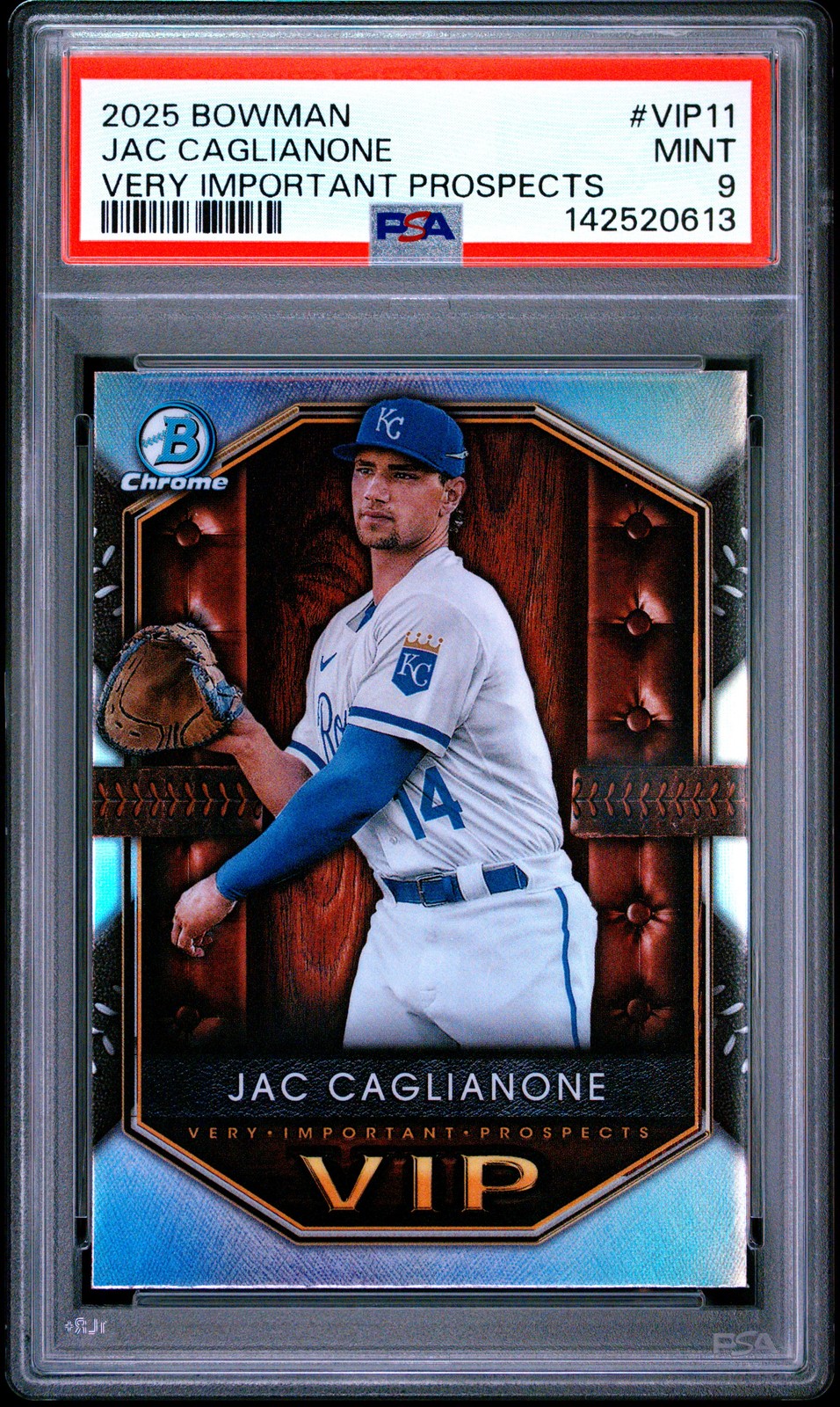 2025 BOWMAN VERY IMPORTANT PROSPECTS #VIP11 JAC CAGLIANONE PSA 9