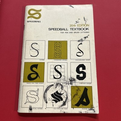20th Edition Speedball Textbook for Pen and Brush Lettering K1MR