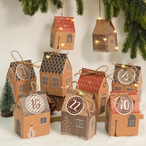 Ruby Adventskalender 2025 zum Befüllen 24 Geschenkboxen mit Zahlen Deko - Bild 4 von 7