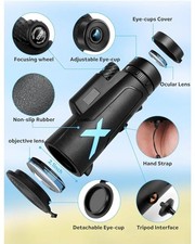 High Power HD Monocular Telescope with Phone Adapter Tripod yh