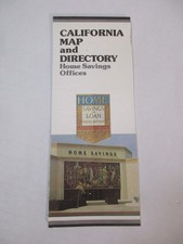 NOS Vintage 1976 Home Savings California Los Angeles Travel Road Map-Box A
