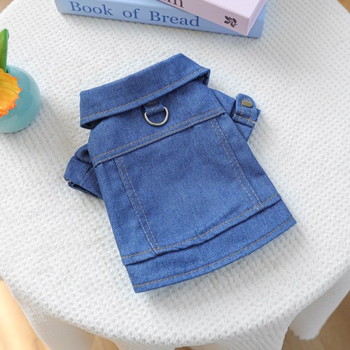 Blue Dog Denim Clothes Cute Pet Costumes Creative Dog Hoodie Pet Supplies - Picture 15 of 16