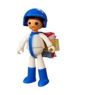 Maxi uovo anni 70 Adriano l'eroe dei cieli bianco/blu