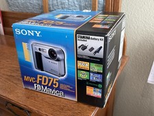 Sony MVC-FD75 FD Mavica Digital Floppy Disk Camera, Works, Battery Charger Box