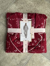 Victoria's Secret Women's Flannel Long Pj Red Hearts XS NWT pajama set