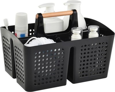 VITEVER Portable Dusche Caddy Korb mit Fächern, Kunststoff geteilt Reinigung