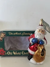 The Merck Family Old World Christmas Santa Clause Ornament New with Tags and Box