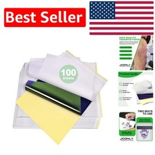 100 Sheets A4 Tattoo Stencil Paper - Non-Fading, Reusable, Professional Quality