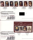 GB 2010 HOUSE OF THE STUARTS 1 FDCS X2 WITH INSERT