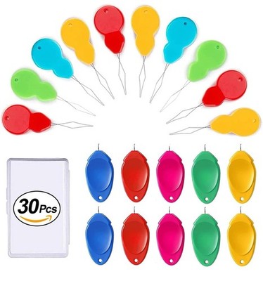 30Pcs Needle threaders for Hand Sewing, Plastic Wire Loop DIY Needle Threader Ha