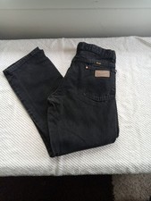 Wrangler Boys Size 16 Husky Black Zip Up Five Pocket 13 MW BBK Bootcut Jeans