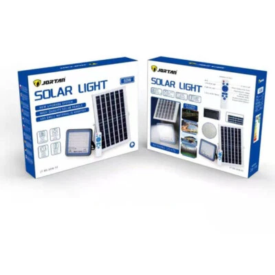 JORTAN FARO FARETTO LED CON PANNELLO SOLARE LUCE FREDDA 60W 120W 300W 400W IP67