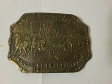 Brass American Express Wells Butterfield  Co Vintage Belt Buckle