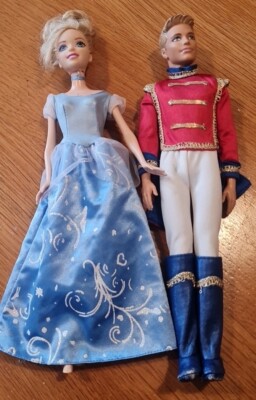 Vintage Barbie Prinzessin & Ken Prinz Nussknacker Puppen in gutem gebrauchten Zustand