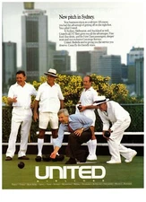 1990 United Airlines Sydney First Class Vintage Print Advertisement