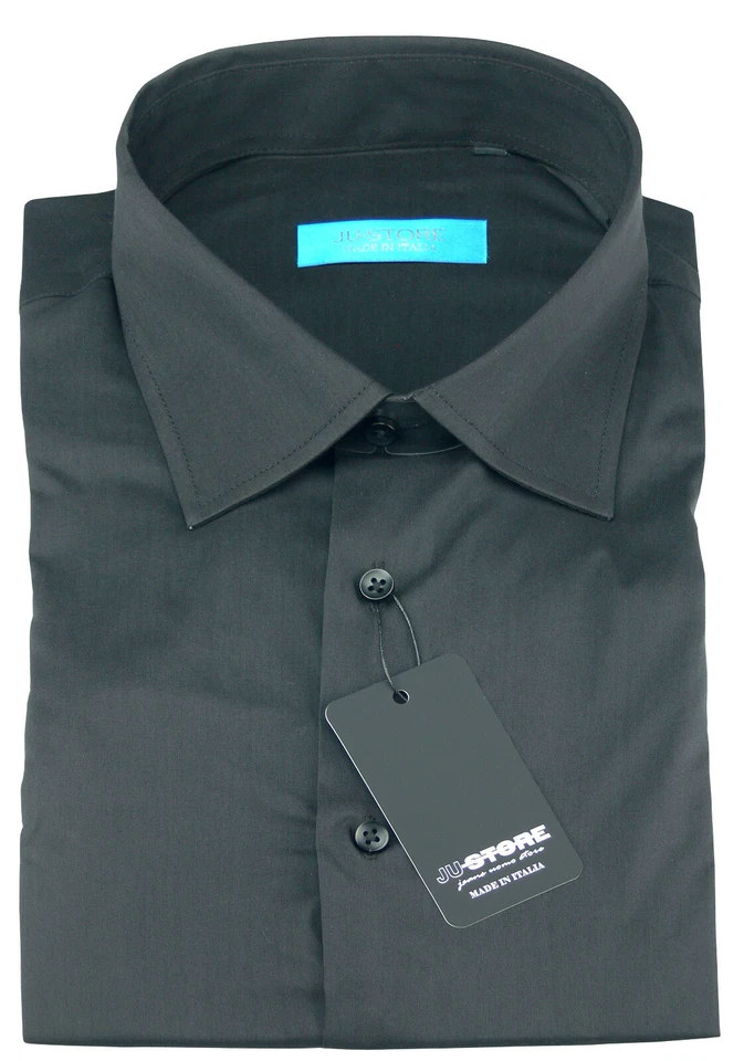 Camicia da uomo Taglie Forti stretch cotone elasticizzato manica lunga tg 39/55 - Immagine 4 di 4