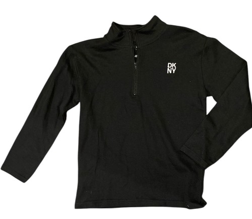 Boys Size 8 New DKNY Pants Shirt & 1/4 Zip Pullover Sweater Outfit Set 3pc - Picture 3 of 4