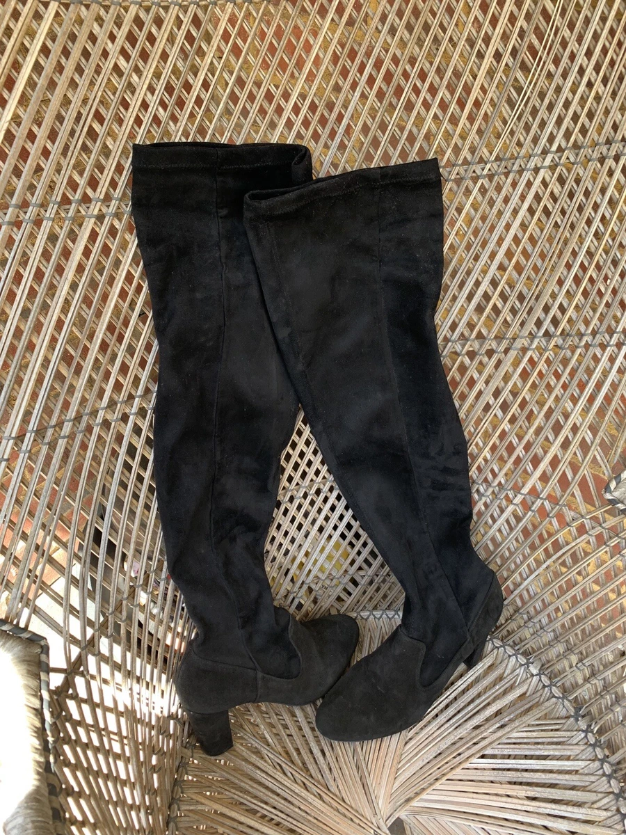 Office London Black Over The Knee Boots Size Uk7 Eur 40